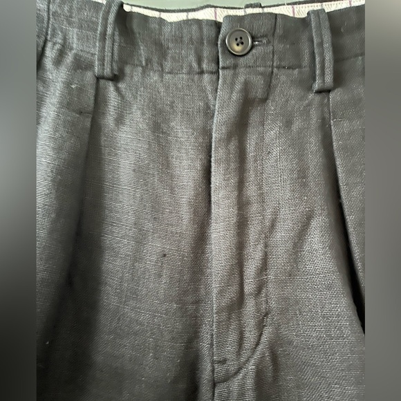 Atelier Gorsch Wide Black Linen Pants - Picture 2 of 10